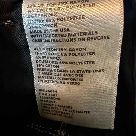 L'AGENCE Margot Skinny Jeans in Noir Black High Rise Stretch Denim Size 26 - Picture 10 of 10